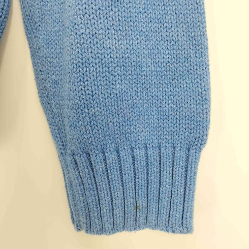 チャップス CHAPS ロゴ 刺繍 畦編み コットン クルーネック ニット セーター メンズ import:M