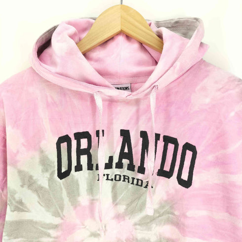DESTINATIONS ORLANDO 刺繍 タイダイ プルオーバー パーカー メンズ import:S