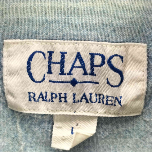 チャップスラルフローレン CHAPS RALPH LAUREN USA製 刺繍ボタンダウンシャツ メンズ import:L