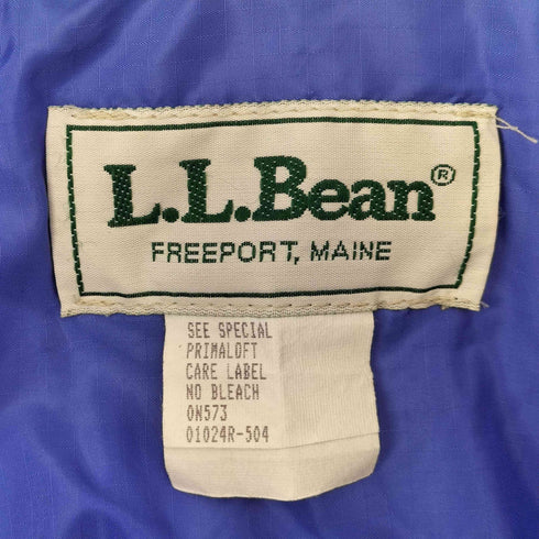 エルエルビーン L.L.Bean 80s USA製 プリマロフト パフジャケット フーデッド ダウンジャケット メンズ