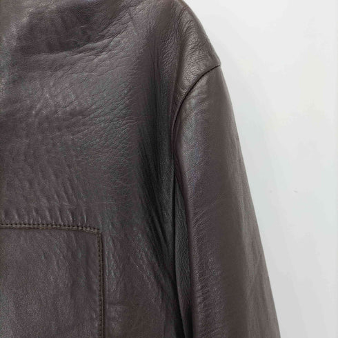 SERAPHIN 90S フランス製 裏地ニット ジップアップ ラムレザージャケット メンズ 50
