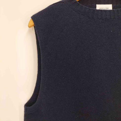 モリスアンドサンズ MORRIS & SONS スコットランド製 Wool Knit Vest ウール ニット ベスト メンズ 40