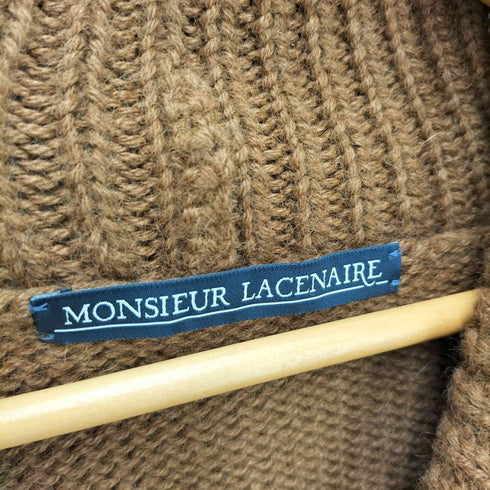 MONSIEUR LACENAIRE ショールカラー ケーブル ウール ニット メンズ import:S