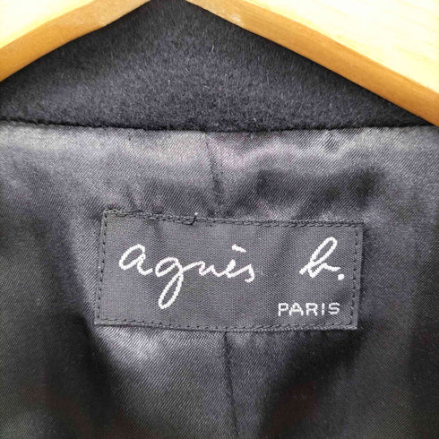 アニエスベー agnes b. アンゴラ混 ハーフチェスターコート レディース 42