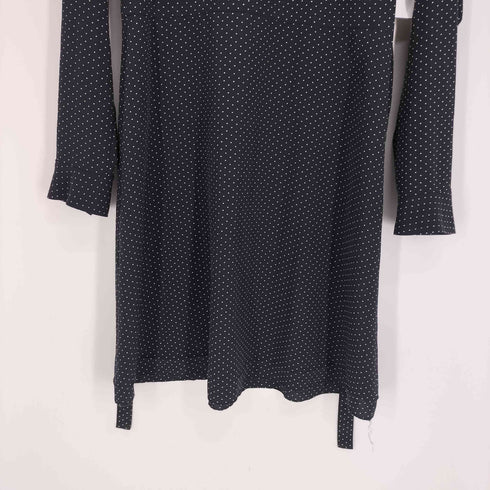 アニエスベー agnes b. PARIS ドット柄 ウエストベルト ハーフボタン スキッパー シャツ ワンピース レディース EUR:38
