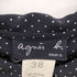 アニエスベー agnes b. PARIS ドット柄 ウエストベルト ハーフボタン スキッパー シャツ ワンピース レディース EUR:38
