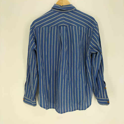 ヴィヴィアンウエストウッドレッドレーベル Vivienne Westwood RED LABEL オーブ 刺繍 L/S コットン ストライプ シャツ レディース 00