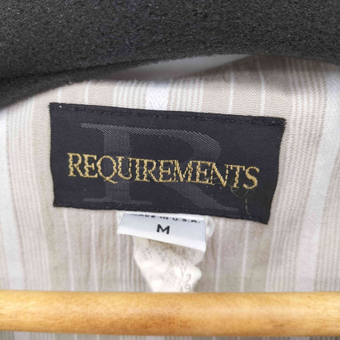リクワイアメント REQUIREMENTS USA製 ノーカラー プリーツ L/S シャツ レディース import:M