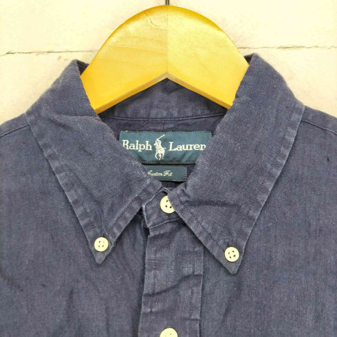 ラルフローレン RALPH LAUREN CUSTOM FIT リネンシャツ メンズ M