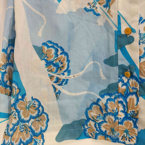 ニナリッチ NINA RICCI 総柄 ビッグカラーシャツ レディース