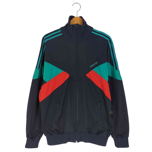 アディダスオリジナルス adidas Originals 80-90s 万国旗タグ トレフォイルロゴ刺繍 ハイネック トラックジャケット メンズ XXL