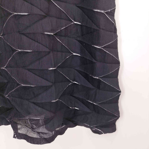 ミー イッセイミヤケ me ISSEY MIYAKE 15SS 銀箔 プリント 3D ダイアモンド プリーツ ワンピース レディース