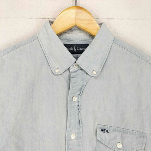 ラルフローレン RALPH LAUREN RPL刺繍シャンブレーシャツ メンズ L
