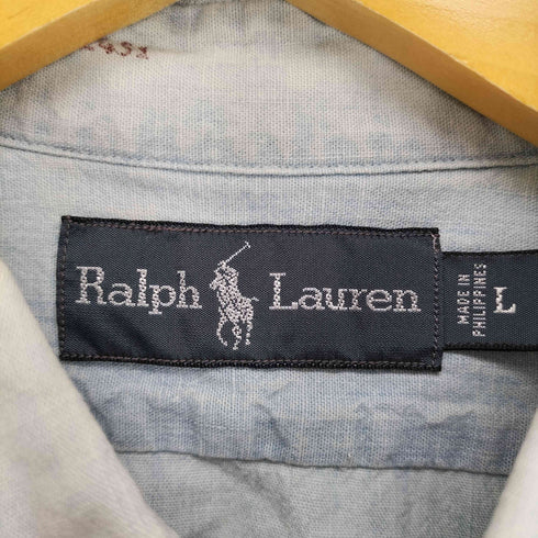 ラルフローレン RALPH LAUREN RPL刺繍シャンブレーシャツ メンズ L
