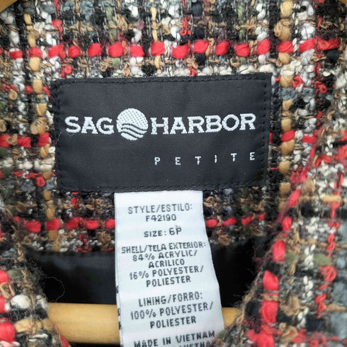 サグハーバー SAG HARBOR 90S ツイード ジップアップジャケット レディース