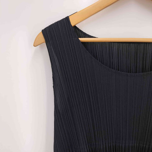 プリーツプリーズイッセイミヤケ PLEATS PLEASE ISSEY MIYAKE 20AW ノースリーブ プリーツ チュニック ワンピース レディース JPN:3