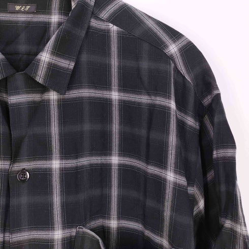ワイルドライフ テーラー WILD LIFE TAILOR ドレープチェック ハーフスリーブ オープンカラー シャツ メンズ JPN:L