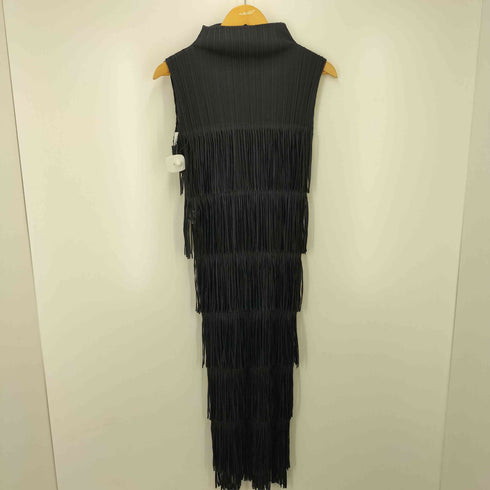 プリーツプリーズイッセイミヤケ PLEATS PLEASE ISSEY MIYAKE 16AW フリンジ プリーツ ノースリーブ ワンピース レディース JPN:2