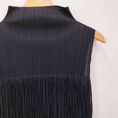 プリーツプリーズイッセイミヤケ PLEATS PLEASE ISSEY MIYAKE 16AW フリンジ プリーツ ノースリーブ ワンピース レディース JPN:2