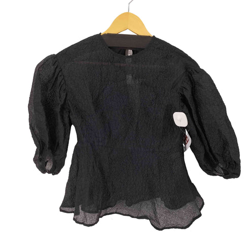 Stylevoice for xxx シースルージャガードペプラムブラウス レディース FREE
