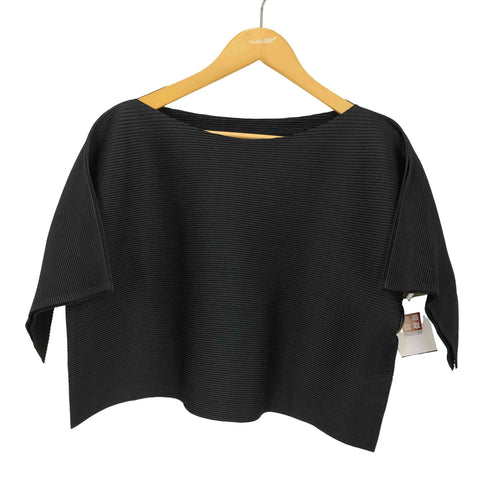 プリーツプリーズイッセイミヤケ PLEATS PLEASE ISSEY MIYAKE Pleated wide blouse 変形 横 プリーツ S/S カットソー レディース JPN:3