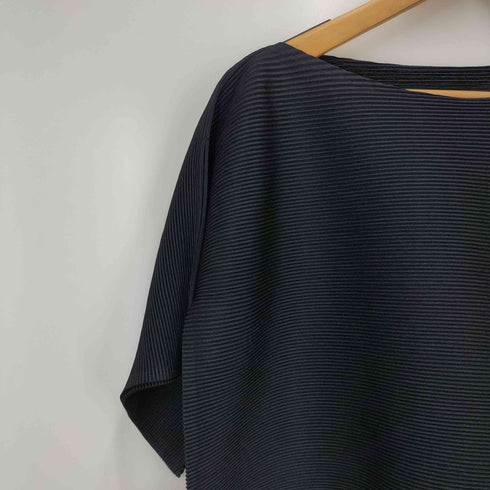 プリーツプリーズイッセイミヤケ PLEATS PLEASE ISSEY MIYAKE Pleated wide blouse 変形 横 プリーツ S/S カットソー レディース JPN:3