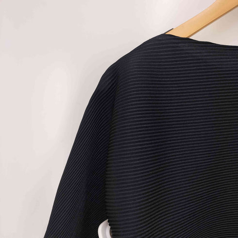 プリーツプリーズイッセイミヤケ PLEATS PLEASE ISSEY MIYAKE Pleated wide blouse 変形 横 プリーツ S/S カットソー レディース JPN:3