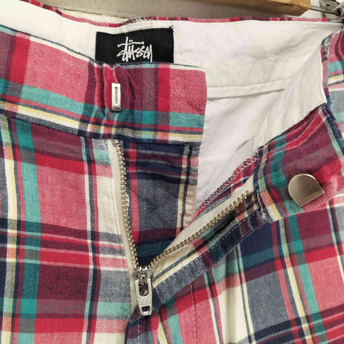 ステューシー Stussy チェック柄コットンショートパンツ メンズ 32