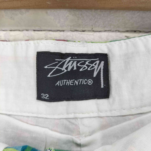 ステューシー Stussy チェックパッチワークショートパンツ メンズ 32