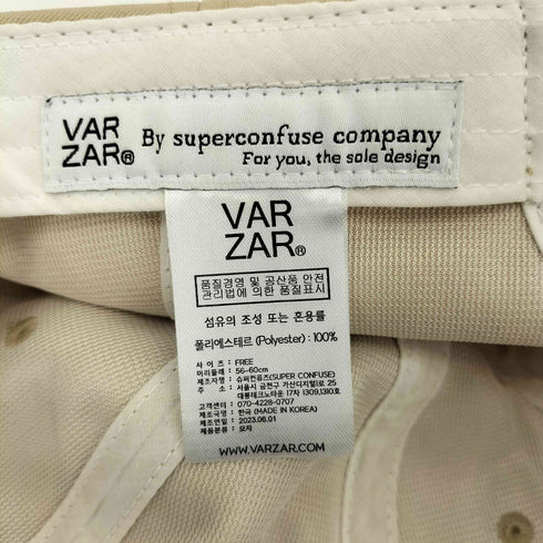 バザール VARZAR Stud logo over fit ball cap スタッドロゴオーバーフィットボールキャップ レディース