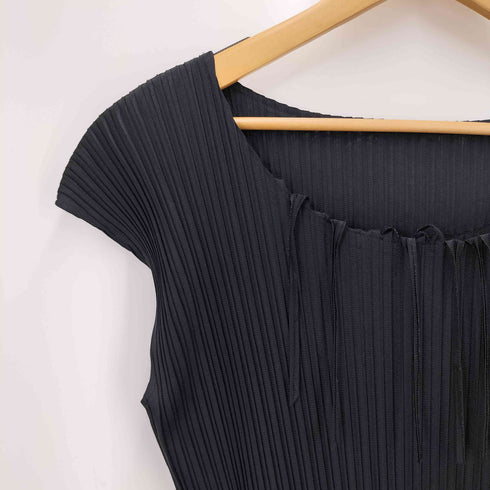 プリーツプリーズイッセイミヤケ PLEATS PLEASE ISSEY MIYAKE 13SS フリンジ ノースリーブ チュニック ワンピース レディース JPN:4