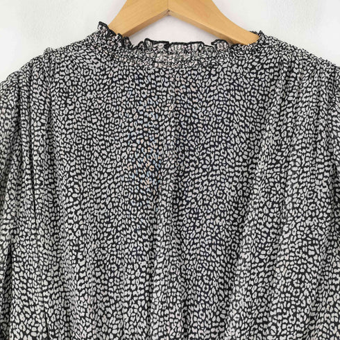 ザラ ZARA VESTIDO ESTAMPADO ANIMAL - Negro / Blanco レディース US S