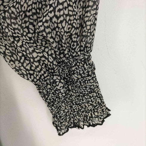 ザラ ZARA VESTIDO ESTAMPADO ANIMAL - Negro / Blanco レディース US S