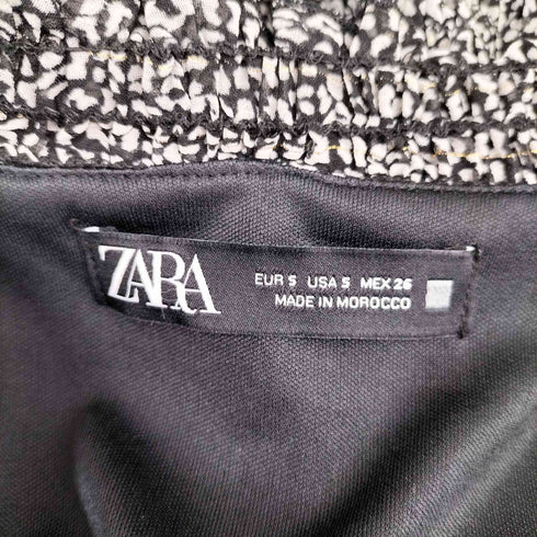 ザラ ZARA VESTIDO ESTAMPADO ANIMAL - Negro / Blanco レディース US S