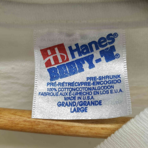 ヘインズ Hanes 90S BEEFY-T デザインプリントTシャツ シングルステッチ メンズ JPN:L