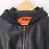 ザラ ZARA LEATHER EFFECT JACKET WITH HOOD フェイクレザーフーデットジャケット メンズ import:L