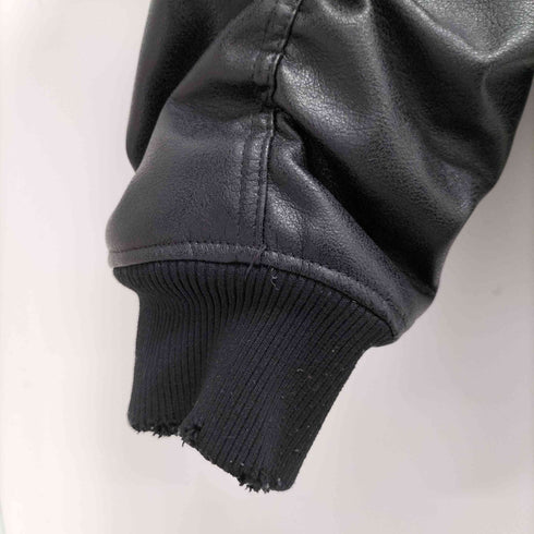 ザラ ZARA LEATHER EFFECT JACKET WITH HOOD フェイクレザーフーデットジャケット メンズ import:L