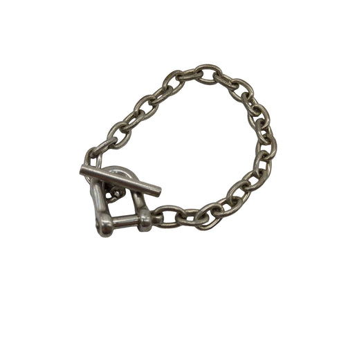 N NUMBER シルバー999 シャックルチェーンブレスレット メンズ