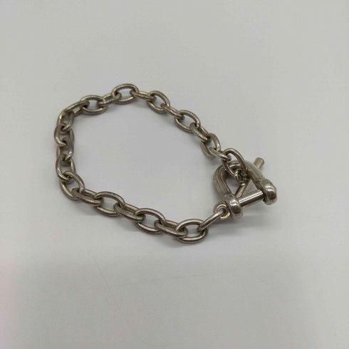 N NUMBER シルバー999 シャックルチェーンブレスレット メンズ