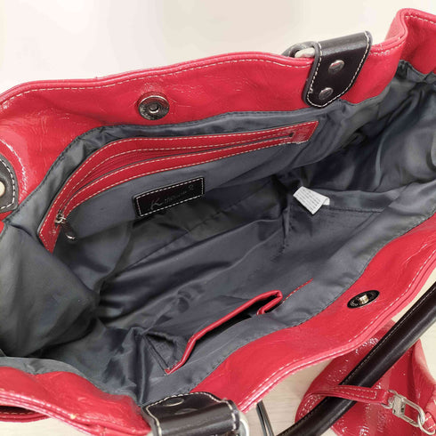 キタムラ KITAMURA ポーチ付き エナメル トートバッグ Y2K レディース
