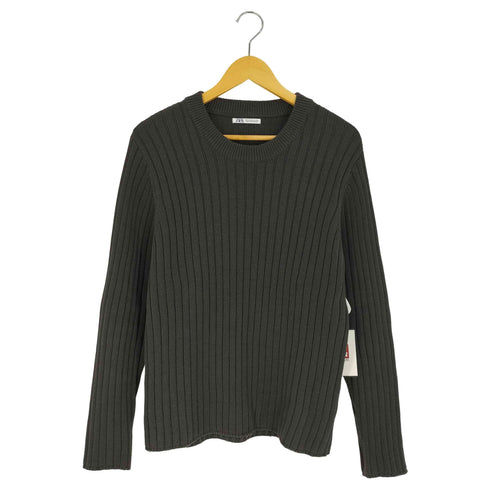 ザラ ZARA コットン リブ編み ニット メンズ import:M