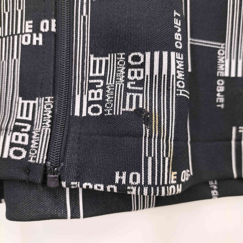ゴルチエオムオブジェ GAULTIER HOMME objet 90S ジャガード ノーカラー ジップ トラック ジャケット メンズ FREE