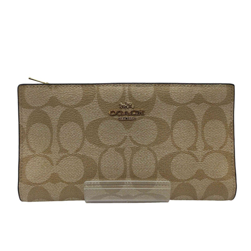 コーチ COACH SIG SLIM ZIP WALLT スリム ジップ ウォレット シグネチャー キャンバス レディース