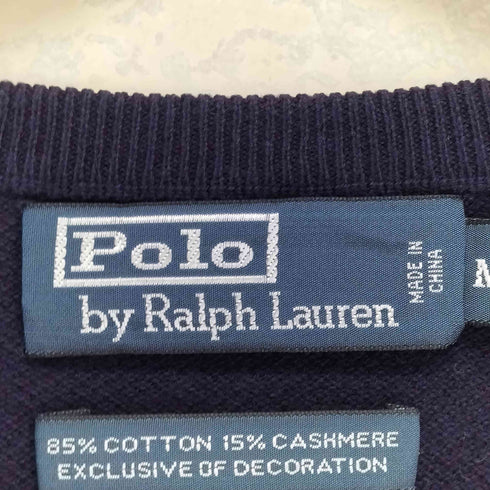 ポロバイラルフローレン Polo by RALPH LAUREN コットンカシミヤvネックニット メンズ m