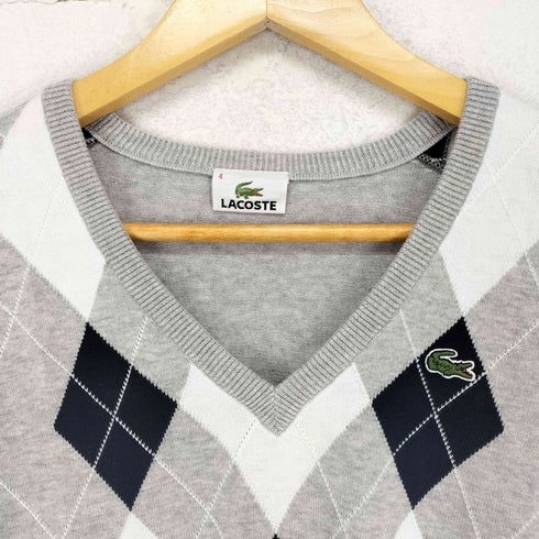 ラコステ LACOSTE アーガイル柄vネックニット メンズ 4