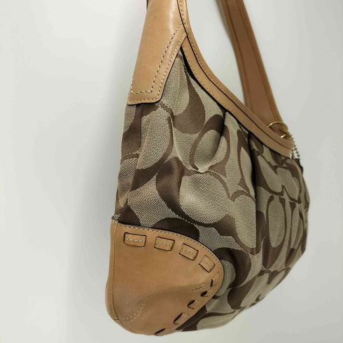コーチ COACH エルゴシグネチャー プリーテッドホーボー ハンドバッグ レディース