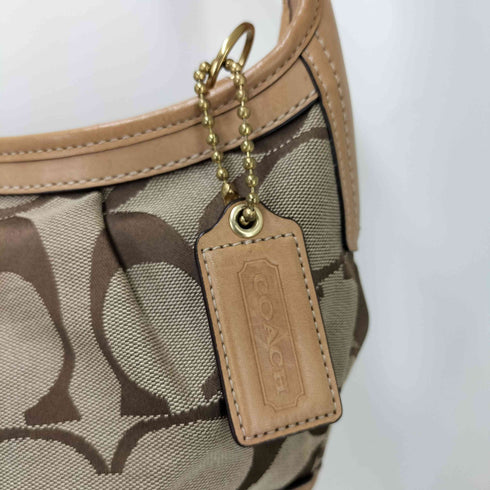 コーチ COACH エルゴシグネチャー プリーテッドホーボー ハンドバッグ レディース