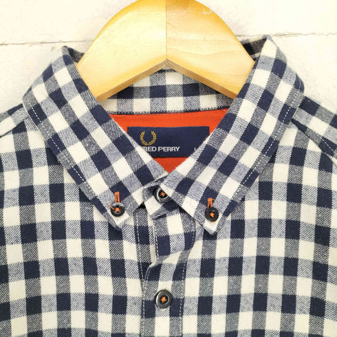フレッドペリー FRED PERRY ギンガムチェックネルシャツ メンズ L