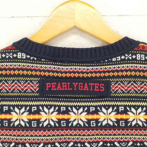 パーリーゲイツ PEARLY GATES ノルディック柄切替ニットベスト メンズ 5
