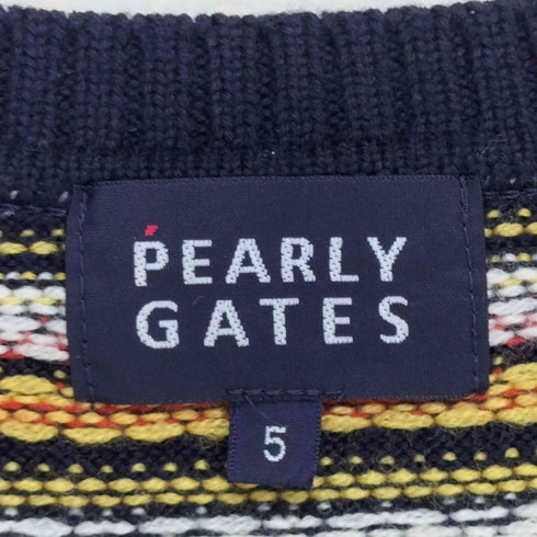 パーリーゲイツ PEARLY GATES ノルディック柄切替ニットベスト メンズ 5